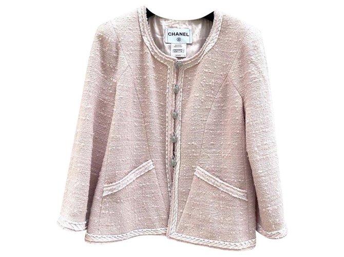Chanel Jackets Pink Tweed  ref.169097