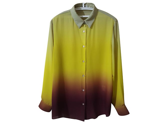 Camicia Acne Patti gialla e bordeaux Giallo