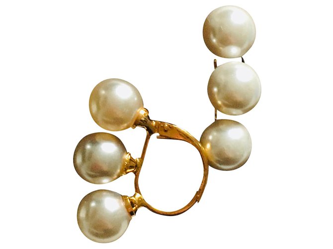 Céline Earrings White Pearl  ref.169171
