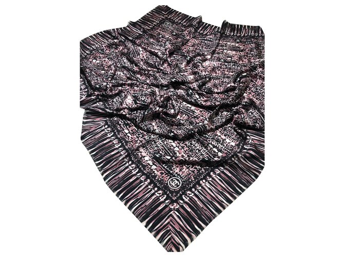 CHANEL pure silk shawl Multiple colors  ref.169196
