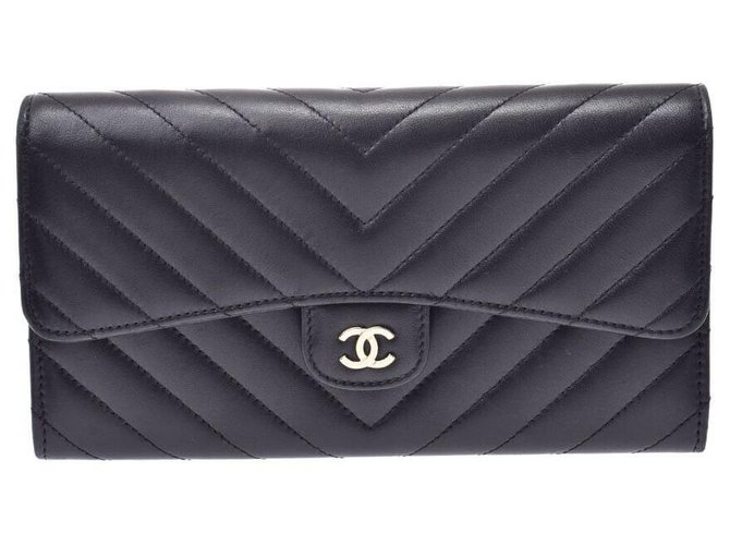 Chanel wallet Black Leather  ref.169197