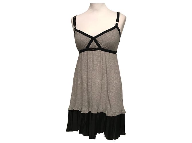Autre Marque CLAIRE CAMPBELL HIGH USE Minikleid Tunika Baumwolle Schwarz Grau