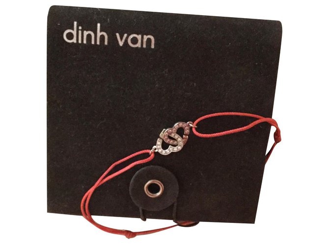 Dinh Van lined Hearts Silvery White gold  ref.169258