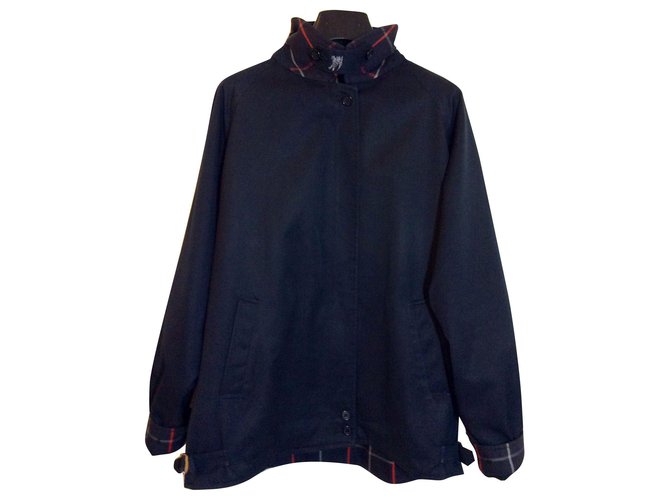 Burberry Navy vintage jacket Navy blue Cotton Polyester  ref.169259
