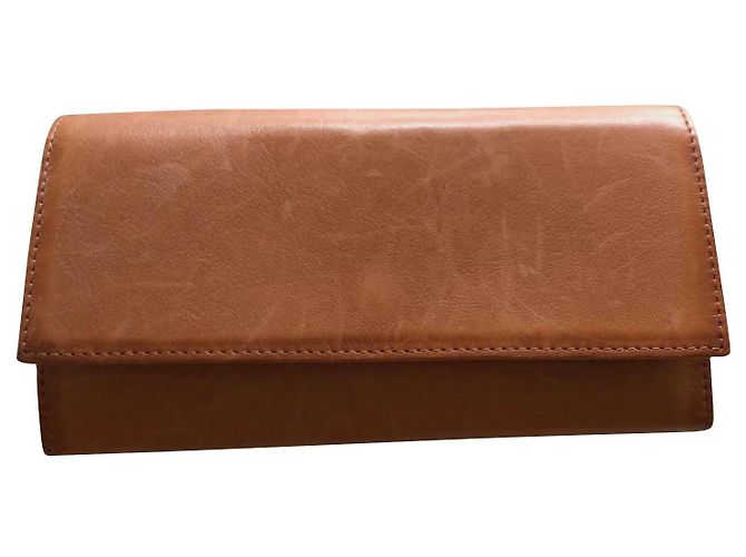 Gerard Darel Leather Wallet Cognac