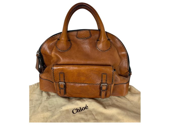 Chloé Edith bowling Brown Leather  ref.169323
