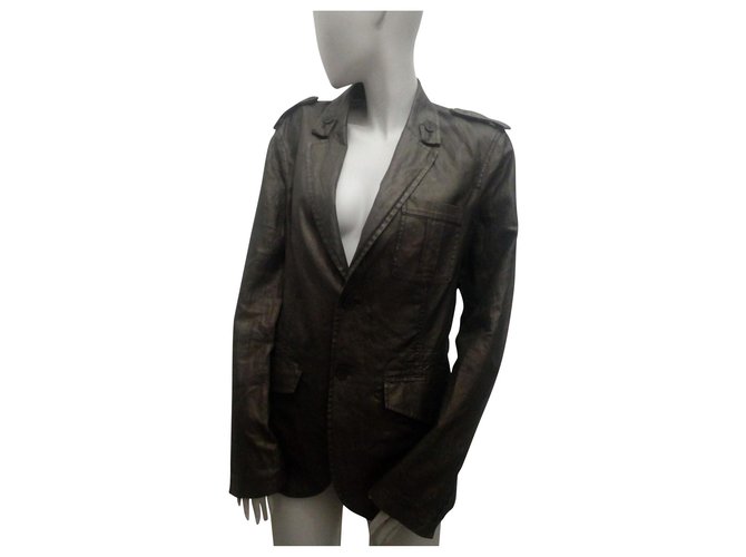 Kenzo Brown jacket Dark brown Linen  ref.169355