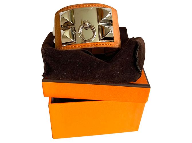 Hermès Collier de chien Marron