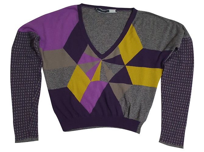 Jersey Sportmax Code rombos oversize seda cachemira lana Multicolor