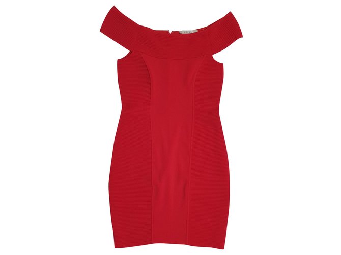 Reiss Dresses Red Polyester  ref.169387