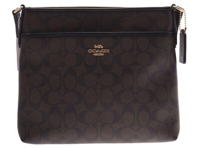 Coach Signature flat outlet Brown Cloth  ref.169502