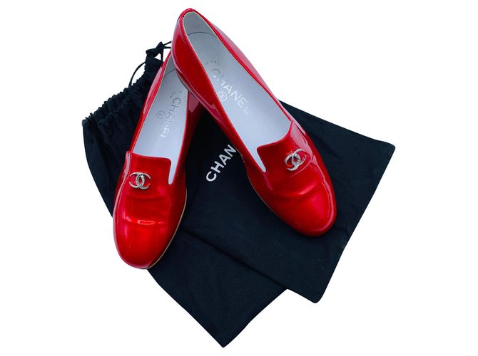 Loafer Chanel Rot Lack  ref.169509