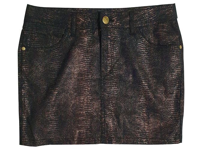 Minigonna Gestuz in cotone e lino metallizzato Multicolore
