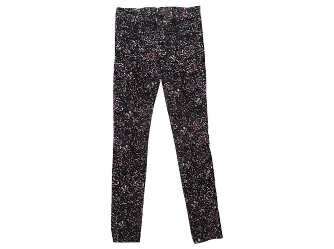 Pantalones slim florales Club Monaco algodón elastano Multicolor
