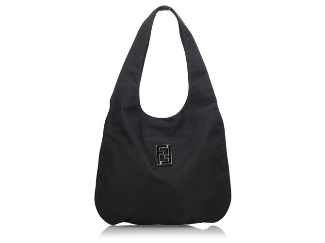 Fendi Black Nylon Hobo Bag Cloth  ref.169664