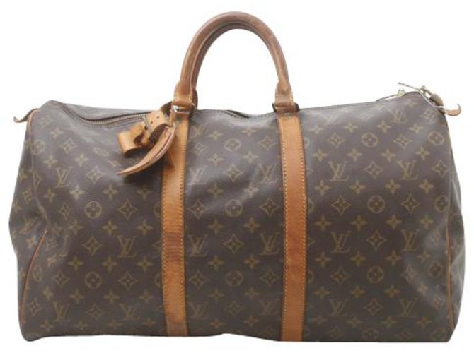 Louis Vuitton Keepall 50 Brown Cloth  ref.169722