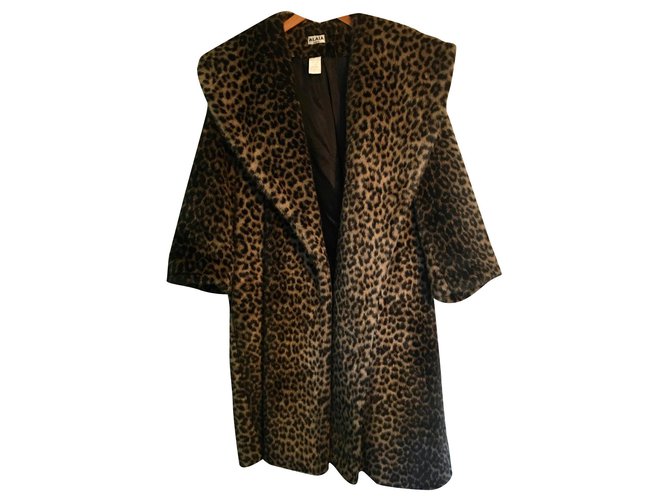 Alaïa coat Leopard print Fur  ref.169739