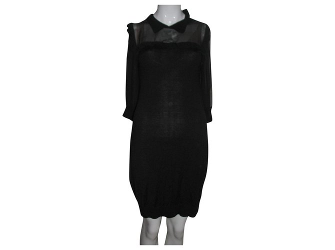 Sonia By Sonia Rykiel Little black dress Silk Cotton Polyamide  ref.169760