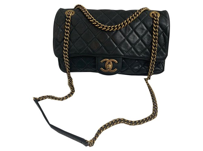 Timeless Chanel Black Leather  ref.169788