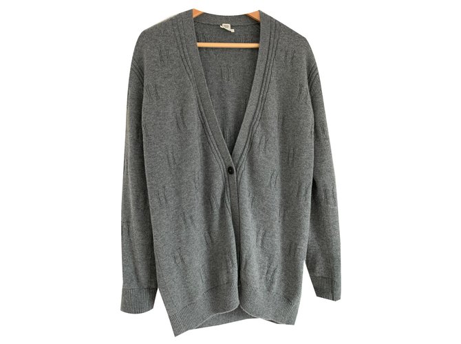 H Hermès jacquard model Dark grey Wool  ref.169802