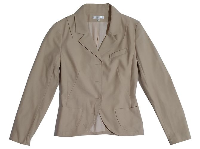 Paule Ka Blazer Beige Baumwolle Elastan Größe 36