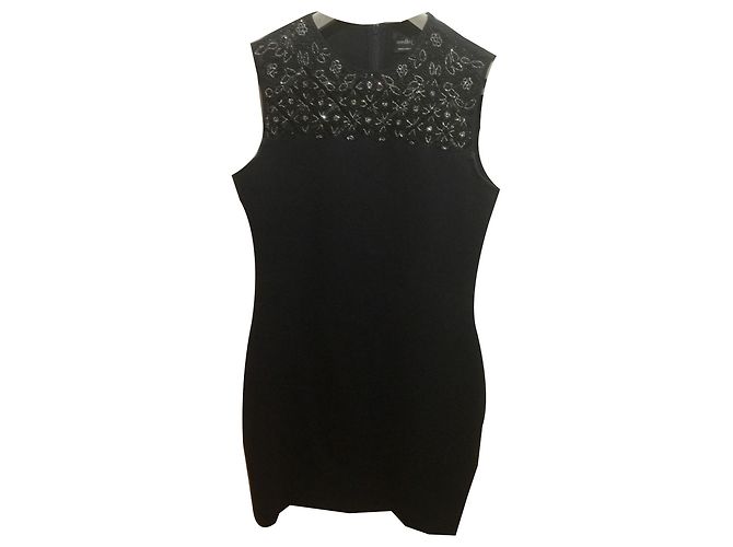Needle & Thread Handverziertes Kleid Schwarz