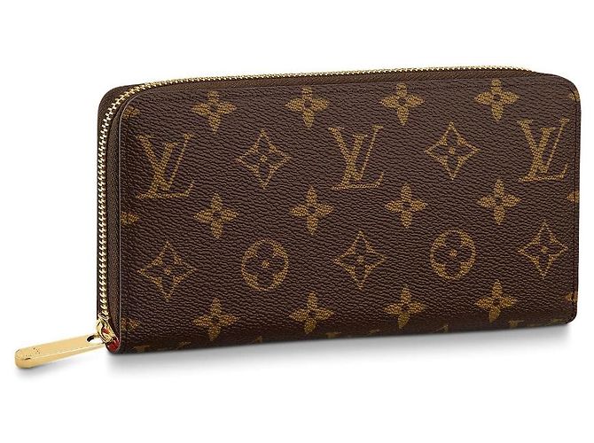 Cartera Louis Vuitton Zippy Monogram Canvas Marrón Castaño