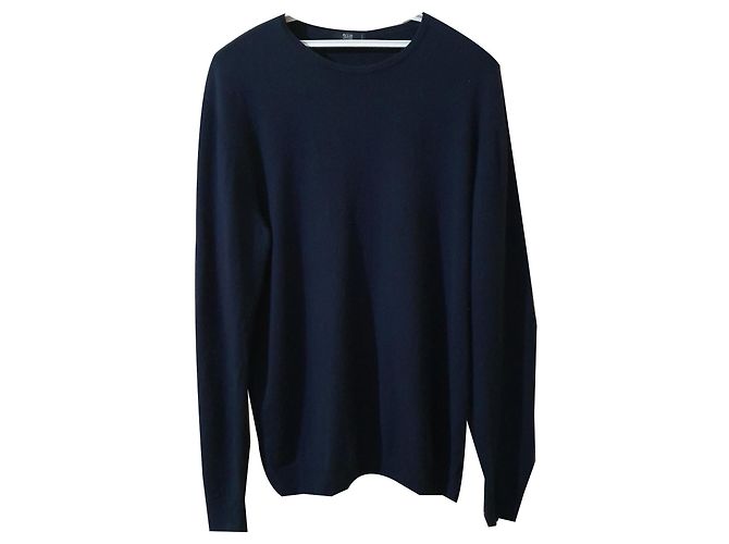 Autre Marque Boggi Pullover aus Seide und Kaschmir Dunkelblau XL Marineblau