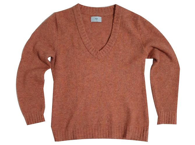 Minimum Strickpullover Orange Wolle Mehrfarben 