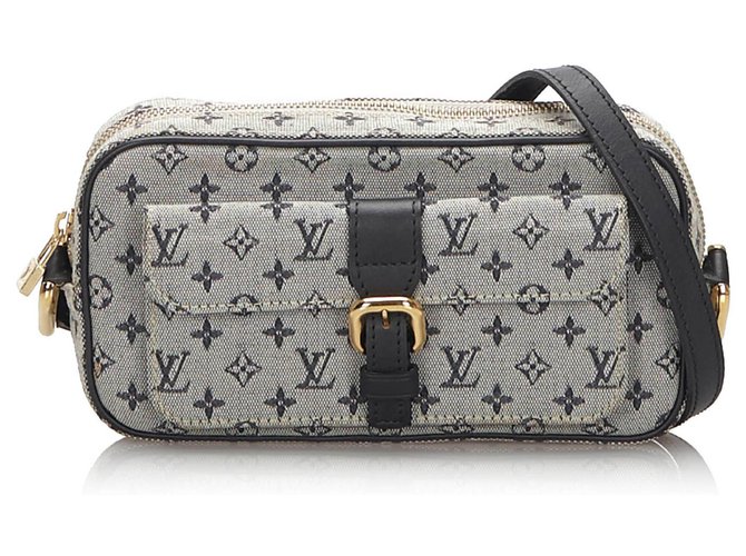 Louis Vuitton Grey x Navy Monogram Mini Lin Juliette MM Crossbody Favorite