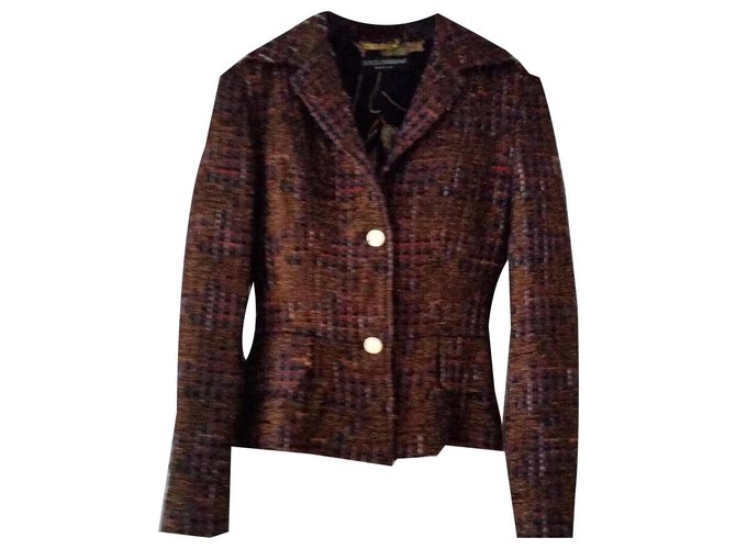 DOLCE & GABBANA Wool Jacket with Lame Multiple colors  ref.169914