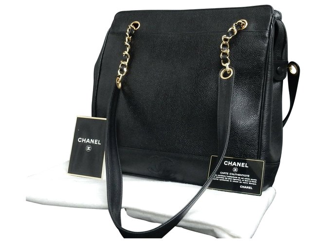 Chanel Coco Black Leather  ref.169973