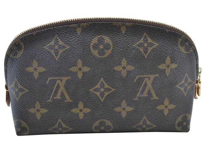 Louis Vuitton Monogram Pochette Brown Leather  ref.169975
