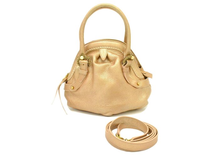 Salvatore Ferragamo Handbag Beige Golden Leather  ref.170008