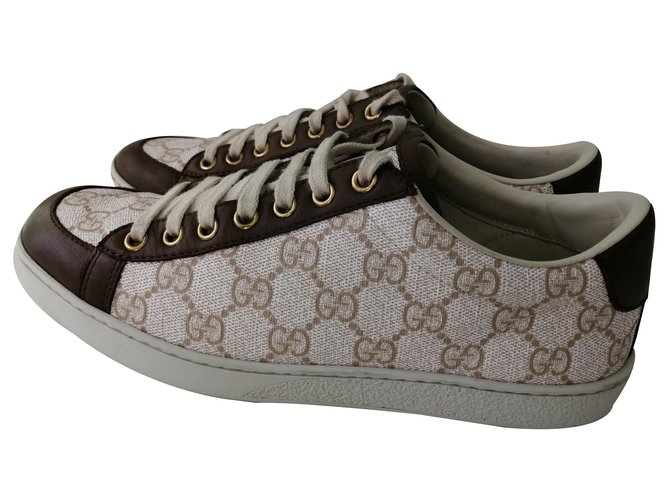 Gucci Sneakers Brown Leather  ref.170019