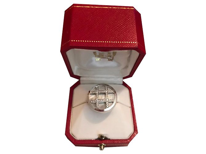 Cartier Pascha Ring Weißgold Diamanten und Perlmutt