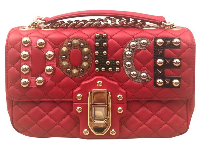 Dolce & Gabbana Lucia Red Leather  ref.170072