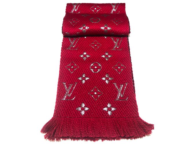 Sciarpa Louis Vuitton logomania shine rosso
