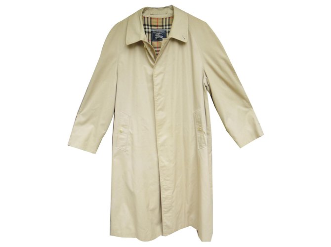 imperméable homme Burberry vintage  taille 62 Coton Polyester Beige  ref.170099