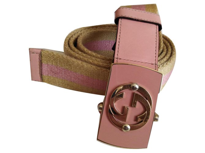 Gucci interlocking Pink Beige Cloth  ref.170217