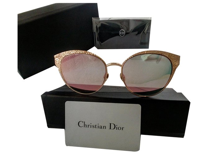 Occhiali da sole Christian Dior unica collezione in edizione limitata 2019 D'oro Metallo  ref.170222