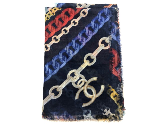 CHANEL cashmere shawl Multiple colors  ref.170254