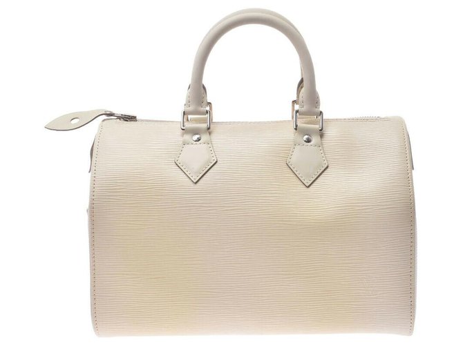Louis Vuitton Speedy White Leather  ref.170276