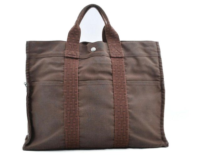 Hermès Handbag Brown Cloth  ref.170361