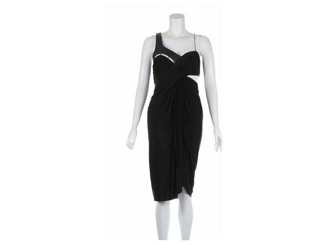 Alexander Wang Cut out dress with leather trim Black Elastane  ref.170367