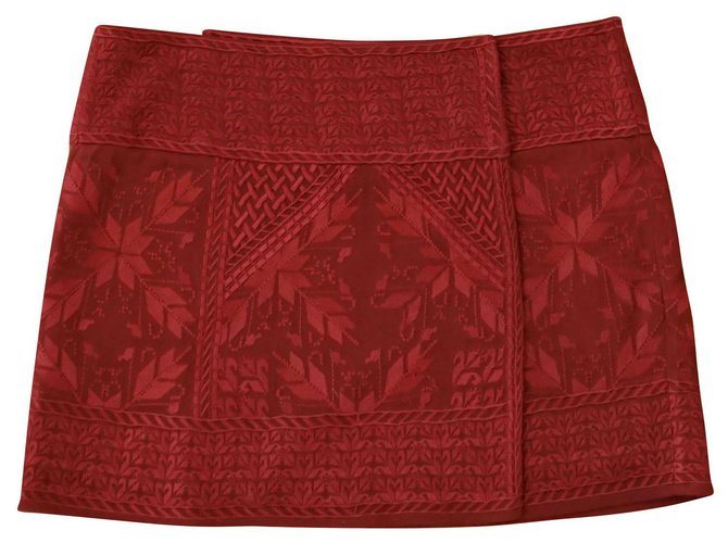 Isabel Marant Skirts Dark red Silk  ref.170384