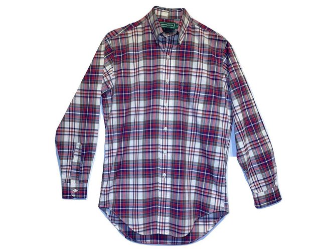 Aspesi Camisa de tartán de plumón Multicolor Algodón  ref.170389