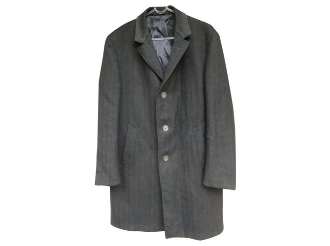 Autre Marque Saint Remy - cappotto vintage in pura lana vergine t 46 Grigio antracite  ref.170394