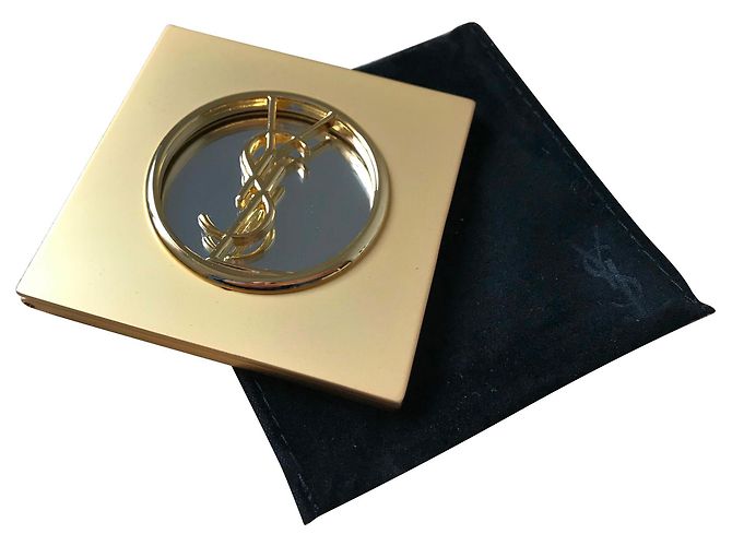 Yves Saint Laurent Specchio Charm per Borsa Oro Metallo D'oro