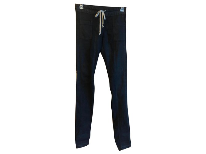 Rick Owens Un pantalon, leggings Coton Noir  ref.170412
